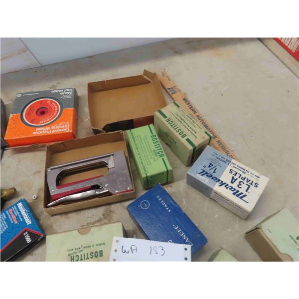 Stapler, Quantity of Staples, Grinding Wheel, Gauges, Plus