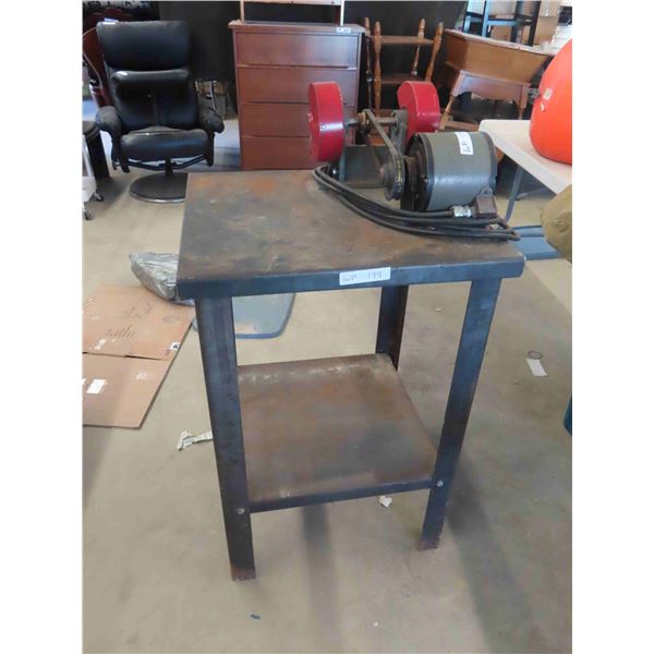 Metal Stand with Power Grinder 35'' x 24'' x 22''