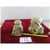 Image 1 : 2 Hand Crafted Inuit Owl Family Made from Seal Hide 