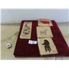 Image 1 : 4 Hand Crafted Inuit Display (3) 8'' x 9'' (1) 6'' x 16''