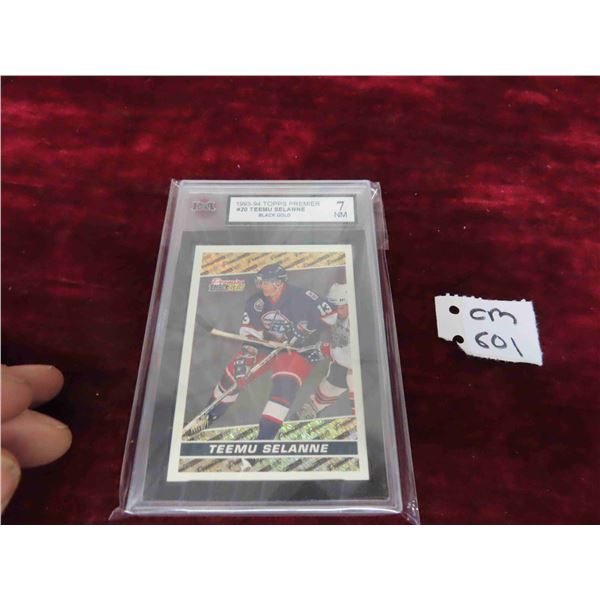 Graded Teemu Selanne Winnipeg Jets Black Gold Card 
