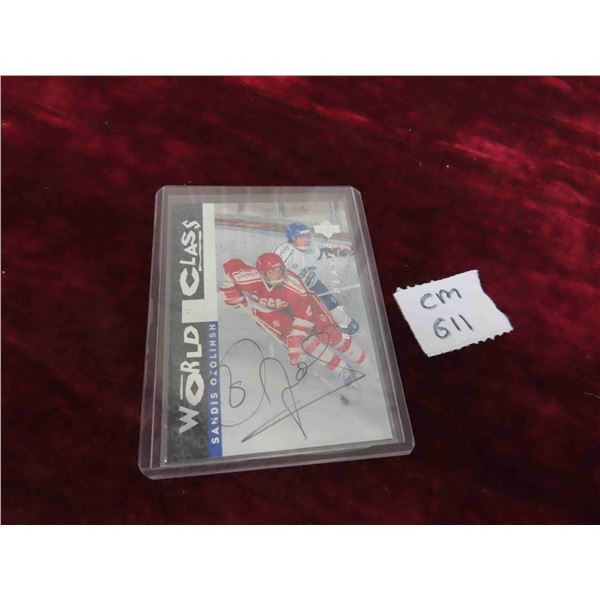 Signed Sandis Ozolinsh Card