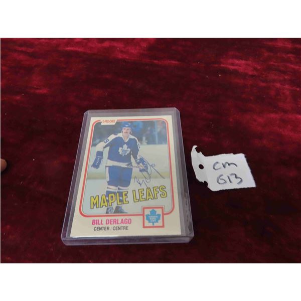 Signed Bill Derlago Toronto Maple Leafs Card
