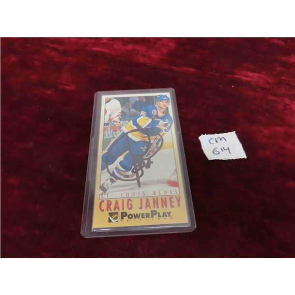 Signed Craig Janney St Louis Blues Card