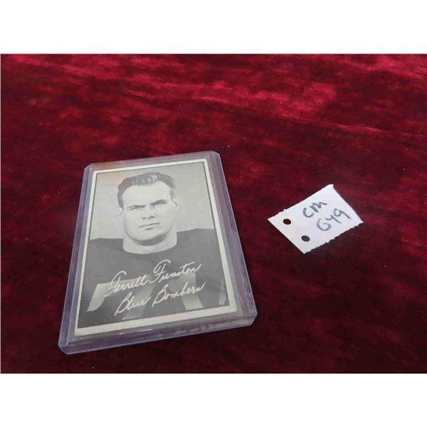 1961 Farrell Funston Winnipeg Blue Bombers Card