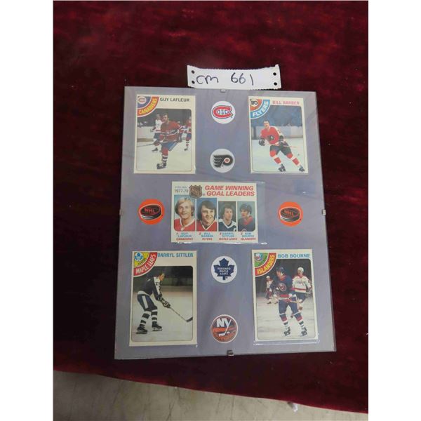 Framed 1978/79 Hockey Cards
