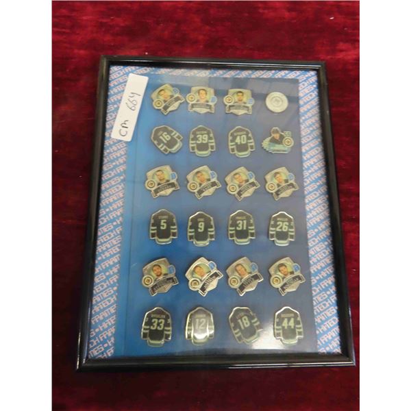 Framed Winnipeg Jets Pin Collection 