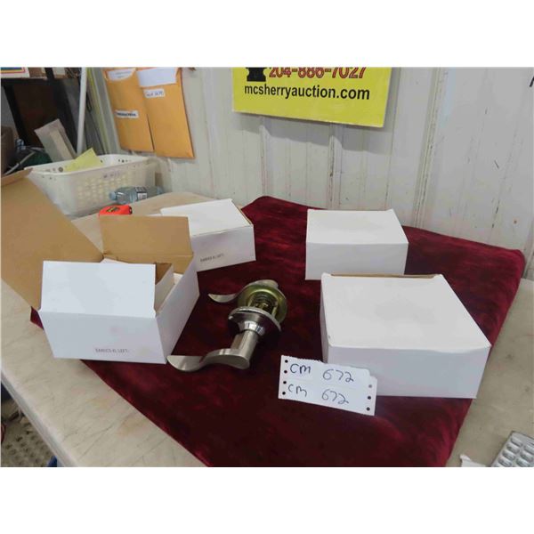 4 Stainless Steel Left Handed Door Handles 