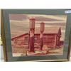 Image 2 : Framed Picture of Vintage Shell Gas Bowsers 28'' x 35'' 