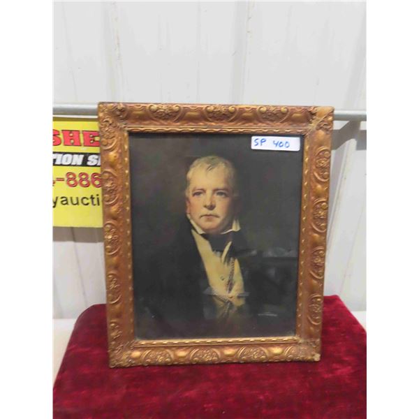 Vintage Framed Picture with Ornate Frame 16'' x 20''