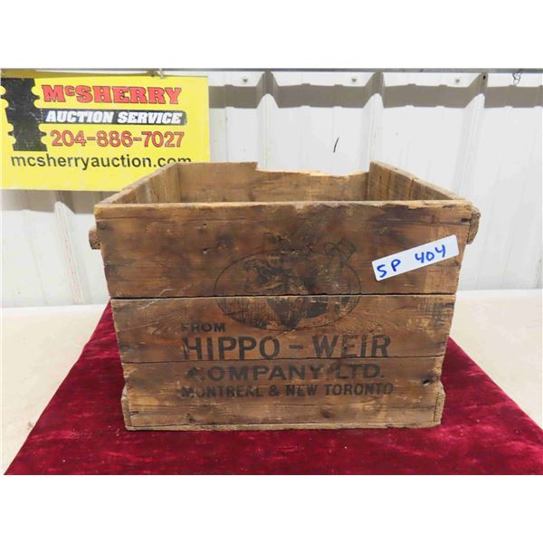 Wood Crate 'Hippo Weir Oil' 11'' x 15'' x 14'' 