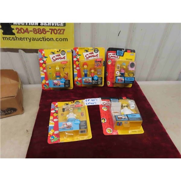 5 New Old Stock Simpsons Figurines in Packages 