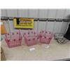 Image 1 : Baskets/Planters (Pink Measurements)  8'' x 11 1/2'' x 11 1/2'' 