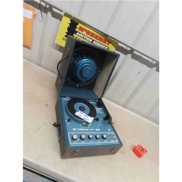 Caliphone 1815K Portable Record Player / Mic Amplifier Combo 