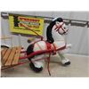 Image 9 : Vintage Ride On Metal Pedal Horse 1940s Mobo Sulky 36'' x 15'' x 22''