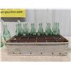 Image 2 : Metal Embossed 24 Coke Bottle Carrier Complete with 24 Coke Bottles 