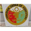Image 2 : Canadian Order of Foresters Vintage Metal Sign 18'' x 18'' 