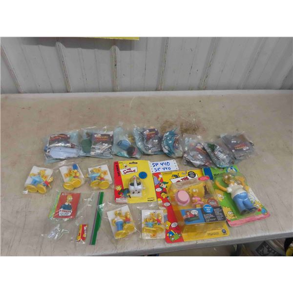 Various Simpson Figurines (1) Wind Up (1) Bendable , Plus 