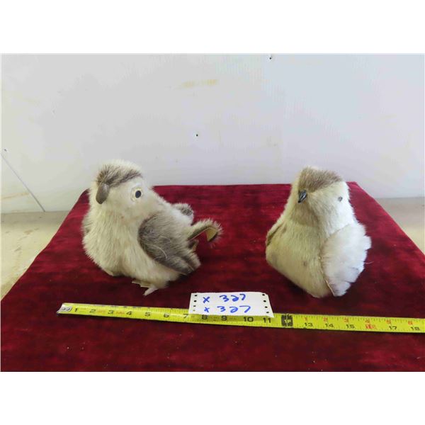Inuit Hand Crafted Birds of Seal Hide 
