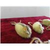 Image 2 : 5 Inuit Hand Crafted Mice of Seal Hide 