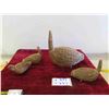 Image 1 : 4 Tamaracke Geese Hand Crafted by Cree of James Bay - Largest is 10'' x