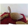 Image 2 : 4 Tamaracke Geese Hand Crafted by Cree of James Bay - Largest is 10'' x