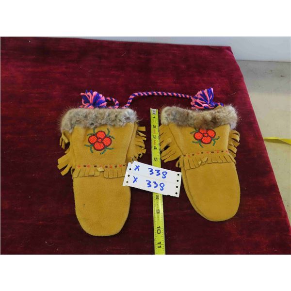 Hand Crafted Beaded Pair of Gaunlets Never Worn 