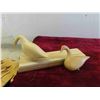 Image 9 : 3 Wood Carved Displays of Dog Sleigh and Birds 