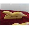 Image 2 : 4 Wood Carvings of Bears and Otters - Largest is 12'' Long - 3 are Good , 1 is