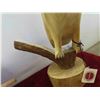 Image 3 : 4 Wood Carvings of Owls Largest is 13'' Tall 