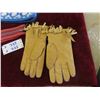 Image 3 : Knitted Touque, Sash, Leather Hide Gloves - All Hand Crafted 