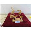Image 1 : 4 Wood Carved Birds Largest is 12'' , Cabin Candle Holder 