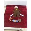 Image 1 : Hand Crafted Saskwaqu Doll , Mini Mukluks & Gloves, Plus