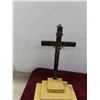 Image 4 : Religious Chalkware Jesus , Cross Displays , Framed Slogan 