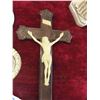 Image 7 : Religious Chalkware Jesus , Cross Displays , Framed Slogan 
