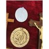 Image 8 : Religious Chalkware Jesus , Cross Displays , Framed Slogan 