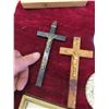 Image 9 : Religious Chalkware Jesus , Cross Displays , Framed Slogan 