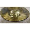 Image 3 : (2) Brass Bases for Oil Lamps Stamped CNR 