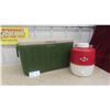 Image 1 : Vintage 1970s Coleman Cooler , 1960s Metal Picnic Jug - Both in Excellent