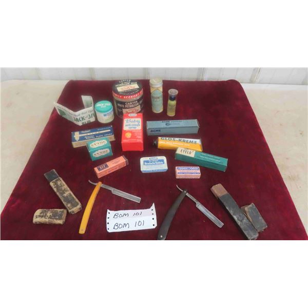 Vintage Pharmacy Products : Jack and Jill Rub , Brovonette Inhaler, 