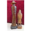 Image 8 : 2 Porcelain Figures PR64 Germany 8'' Tall , 5 Carvings (4) Wood (1)