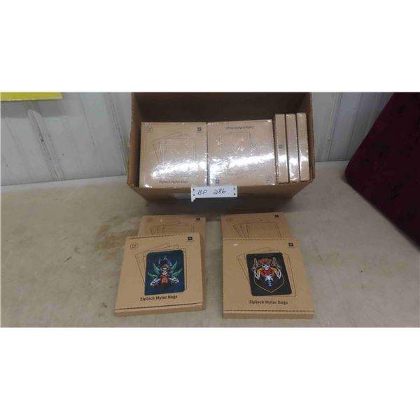 19 Boxes (110 in Each Box) of Ziplock Mylar Bags 