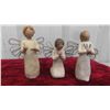 Image 3 : 6 Willow Tree Dolls Tallest is 5 3/4'' , 2 Trinklet Boxes Very Old , 1 