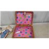 Image 3 : Vintage Childs Glass Tea Set 12pce with Case , 5 Barbies 