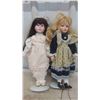 Image 3 : 5 Porcelain Dolls with Stands - Tallest is 17'' 