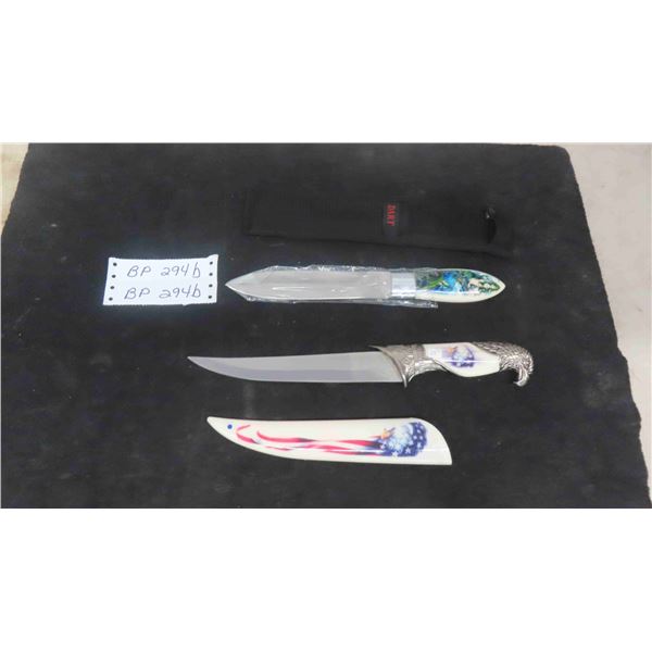 2 Knives (1) Eagle 7 1/2'' Blade (1) Dart 6 5/8'' Blade 