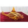 Image 2 : Orange Blown Glass Fish 16''L x 7 3/4''T