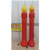Image 1 : 2 Noel Candle Blow Molds 37 1/2'' Tall 