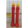 Image 2 : 2 Noel Candle Blow Molds 37 1/2'' Tall 