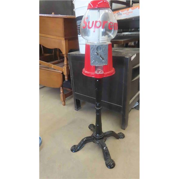 Bubble Gum Machine on Metal Stand 38'' Tall 